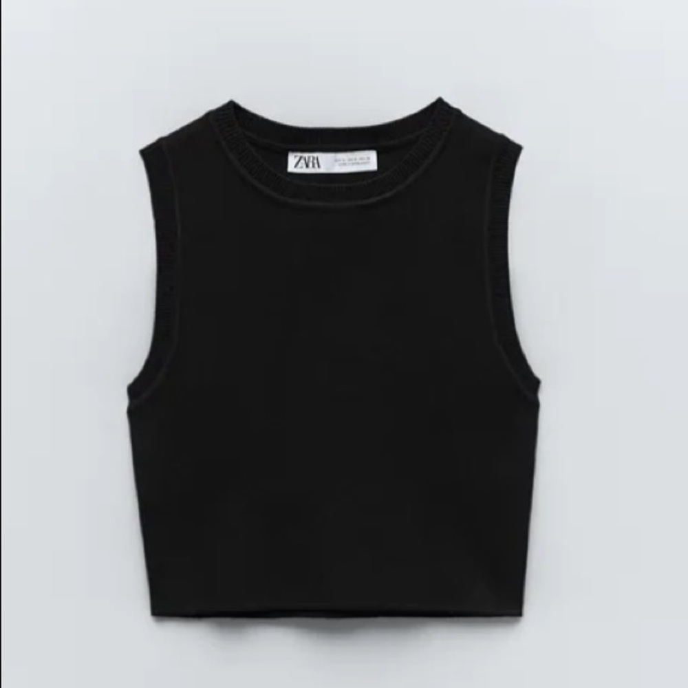 Zara Cropped Knit Top